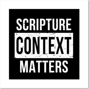 Scripture context matters, black and white text Posters and Art